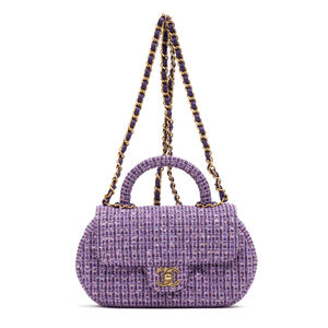 Chanel Rare Top Handle Tweed Flap